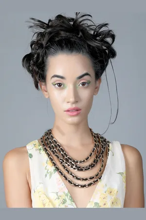 Alberre Odette Black & Gold-Toned Layered Necklace