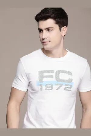 French Connection Men Typography Printed Pure Cotton T-shirt