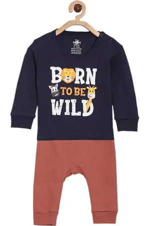 The Mom Store Unisex Kids Typography Printed Round Neck Pure Cotton T-shirt with Pyjamas