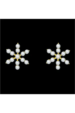 Comet Busters Floral Stone Studs Non Piercing Ear Stickers