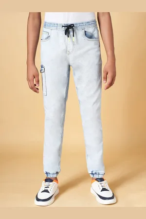 Pantaloons Boys Mid-Rise Heavy Fade Light Shade Clean Look Stretchable Jeans
