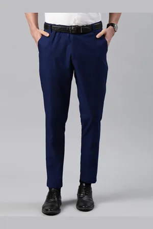 WHITE HEART Men Mid-Raise Smart Regular Fit Formal Trousers