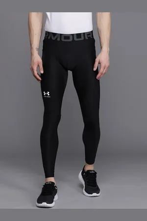 Under Armour Men Black Brand Logo Print HeatGear Armour Training Tights