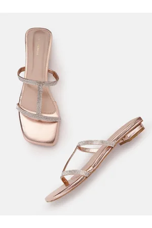 Lino Perros Women Embellished Party Open Toe Flats