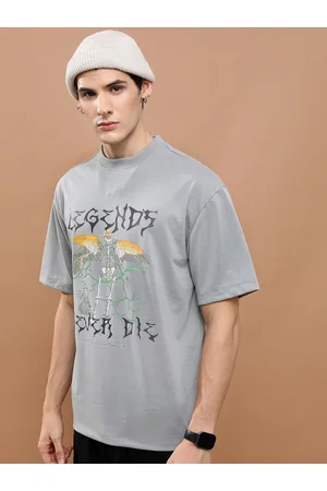 Highlander Unisex Printed Raw Edge Drop-Shoulder Oversized T-shirt
