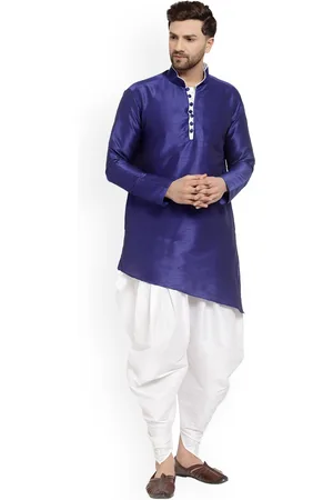 Sydney Heights Mandarin Collar Long Sleeves Asymmetric Hem Kurta with Salwar