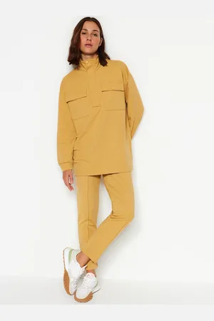 Trendyol Mock Collar Mid-Rise Tracksuit