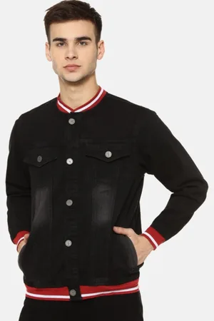 Campus Windcheater Mock Collar Denim Jacket