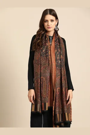 Sangria Women Ethnic Motifs Woven Design Shawl