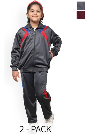 BAESD Girls Pack Of 2 Mock Collar Tracksuits