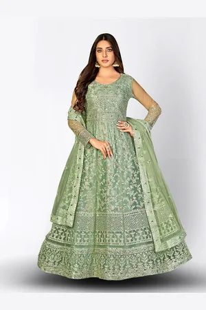 Divine International Trading Co Embroidered Sequined Semi-Stitched Dress Material