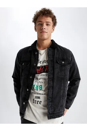 DeFacto Washed Pure Cotton Crop Denim Jacket
