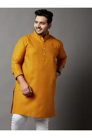 Bigbanana Plus Size Mandarin Collar Cotton Kurta