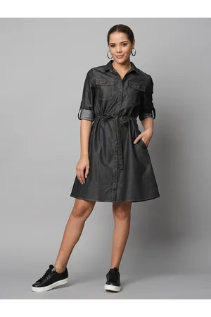 Chemistry Denim Roll-Up Sleeves Shirt Dress