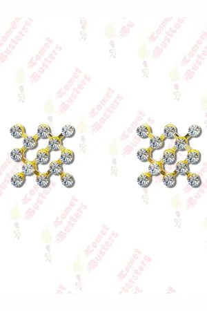 Comet Busters Contemporary Stone Studs Non Piercing Ear Stickers