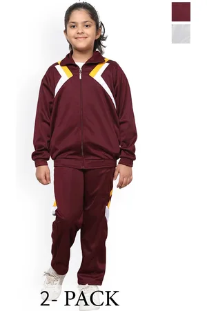 BAESD Girls Pack Of 2 Mock Collar Tracksuits