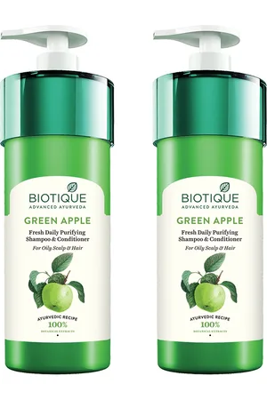 Biotique Set of 2 Green Apple Fresh Daily Purifying Shampoo & Conditioner - 800ml each