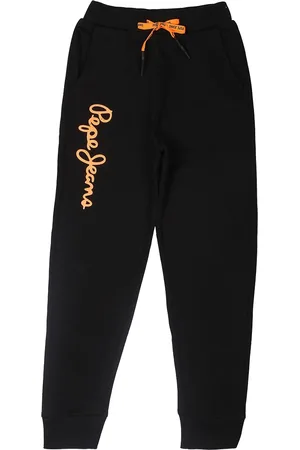 Pepe Jeans Boys Stephen Core Mid Rise Brand Logo Printed Joggers