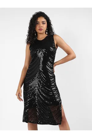 Campus Embellished Sequined Detail Sheath Dress