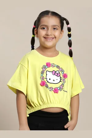 Kidsville Hello Kitty Girls Printed Pure Cotton T-Shirt