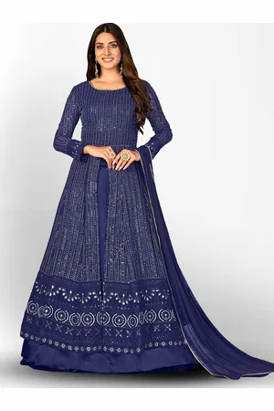 Divine International Trading Co Embroidered Sequined Semi-Stitched Dress Material