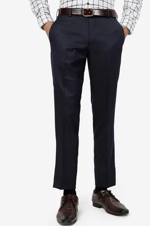 Greenfibre Men Slim Fit Mid-Rise Formal Trousers