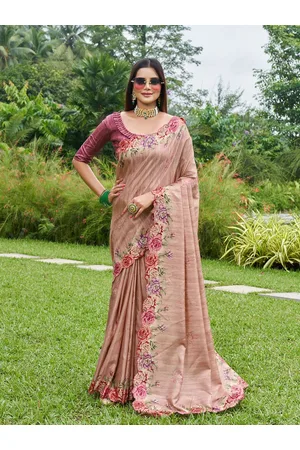 Mitera Floral Printed Pure Silk Saree