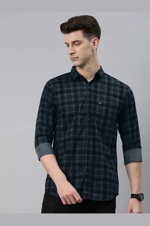 Majestic Men Comfort Slim Fit Tartan Checked Pure Cotton Casual Shirt