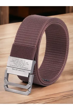 Mast & Harbour Men Textured Canvas Belt