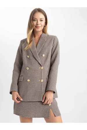 DeFacto Women Woven Design Double Breasted Blazer