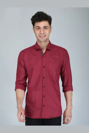 FUBAR Slim Fit Spread Collar Long Sleeves Casual Shirt