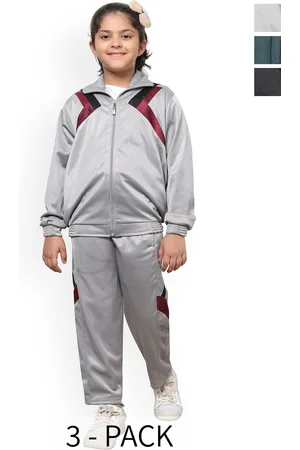 BAESD Girls Pack Of 3 Mock Collar Tracksuits