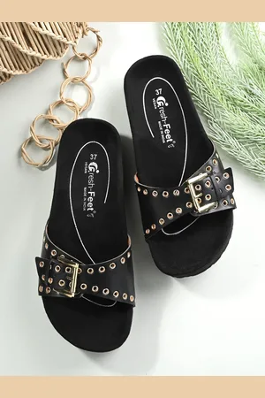 FRESH 1947 FEET Embellished Open Toe Flats