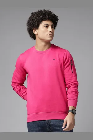 Park Avenue Men Solid Sweatshirt