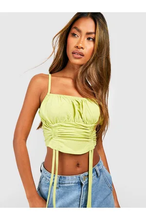 Boohoo Ruched Detail Empire Crop Top