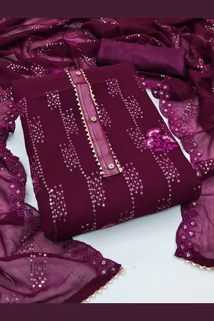 Kalini Embroidered Silk Georgette Unstitched Dress Material
