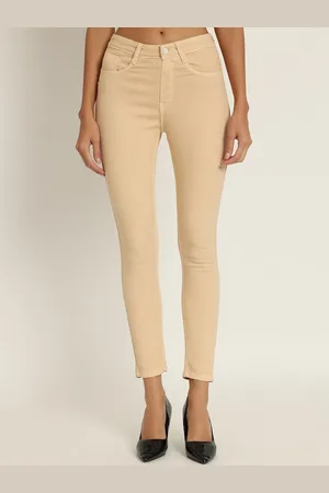 AngelFab Women Jean Skinny Fit Mid-Rise Clean Look Stretchable Cotton Jeans
