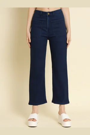 AngelFab Women Jean Straight Fit High-Rise Clean Look Stretchable Jeans