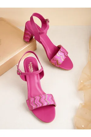 Anouk Women Woven Design Ethnic Embellished Block Heels