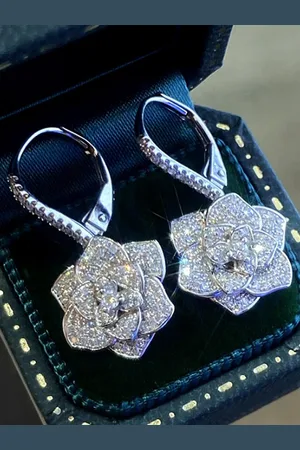 Jewels Galaxy Silver-Plated Teardrop Shaped Hoop Earrings