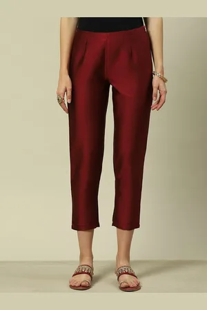Rangriti Women Straight Fit Pleated Trousers