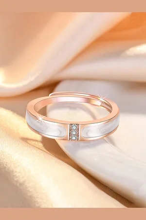 Jewels Galaxy Rose Gold-plated AD-studded Finger Ring