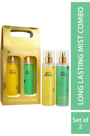 Just Herbs Set Of 2 Creamy Delight-Tropical Fruit Punch Long Lasting Body Mist -140ml Each