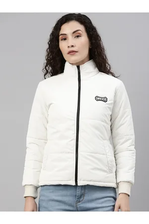 Campus Women White Windcheater Outdoor Padded Jacket