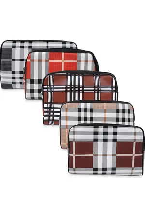 Cimoni Women Set Of 5 Checked Zip Around Wallet