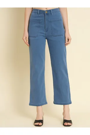 AngelFab Women Jean Straight Fit High-Rise Stretchable Cotton Jeans