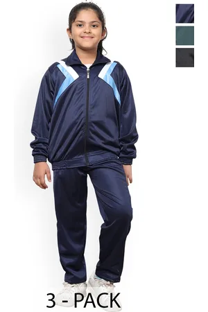 BAESD Girls Pack Of 3 Mock Collar Tracksuits