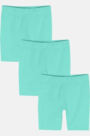 KiddoPanti Pack Of 3 Girls Mid-Rise Sports Shorts