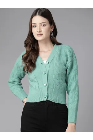 Cayman Women Cable Knit Woollen Cardigan