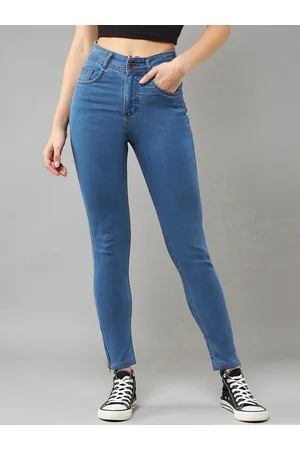BAESD Women Blue Skinny Fit High-Rise Cotton Stretchable Jeans